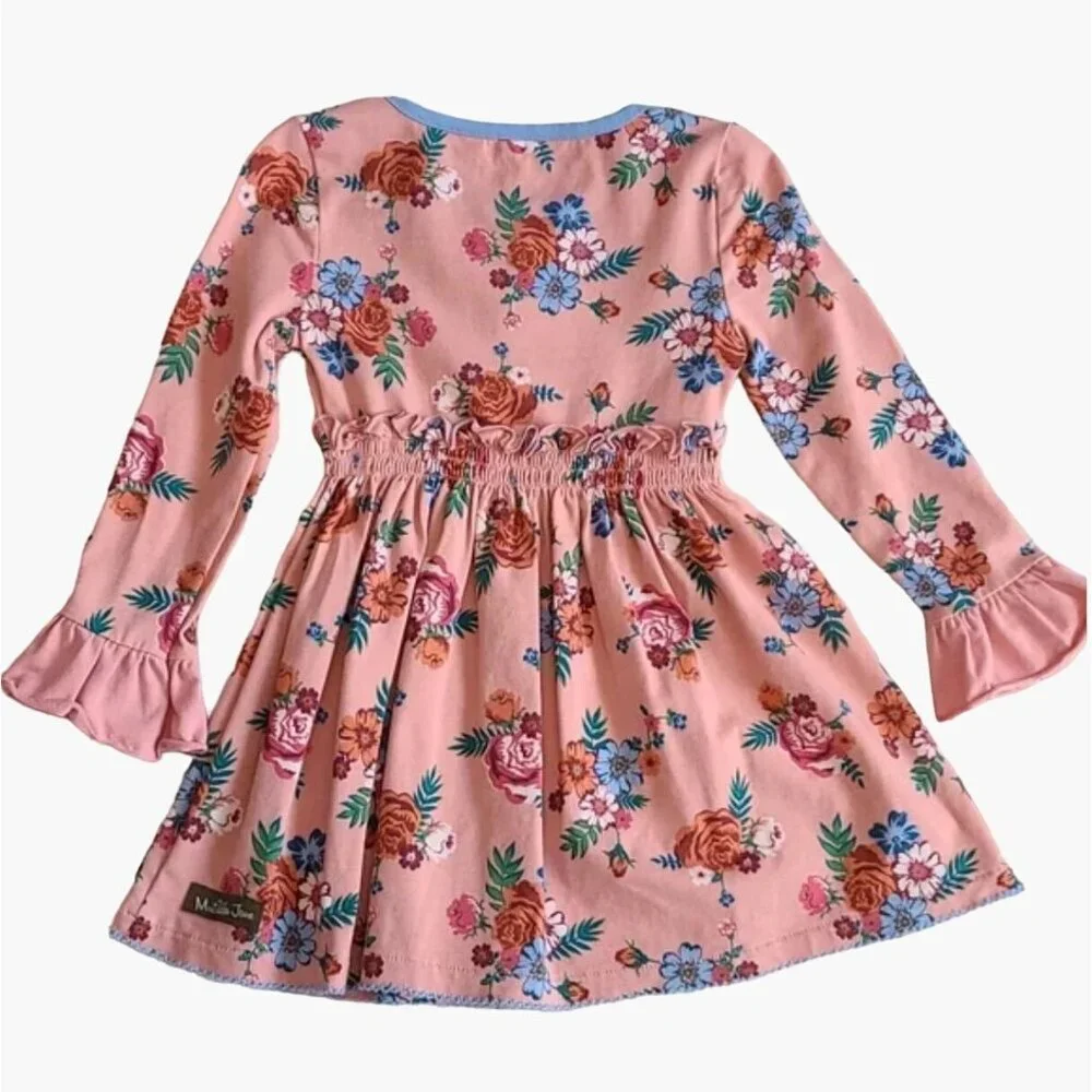 Matilda Jane Lots to Learn Floral Dress Toddler Girls Size 2 Spring Twins Have 2